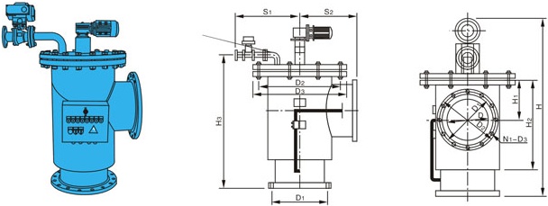 全自動自清洗過濾器結構圖