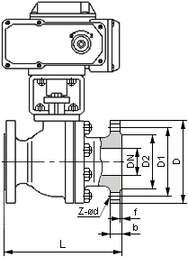 電動(dòng)不銹鋼球閥結(jié)構(gòu)圖